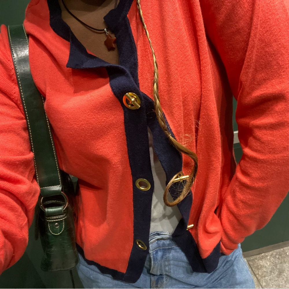 Orange cardigan